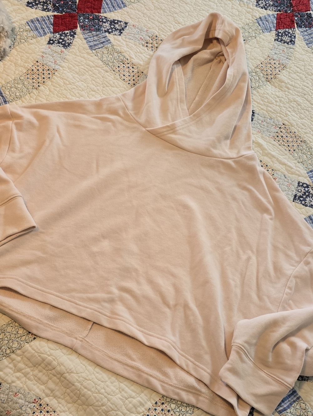 Fabletics Women's Light Pinkish/Tan Hooded Pullover